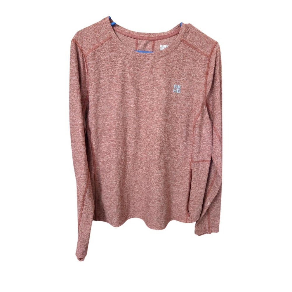 Alaska Hardgear Duluth Women's Heathered Pink/Red Long Sleeve Crew Shirt XL